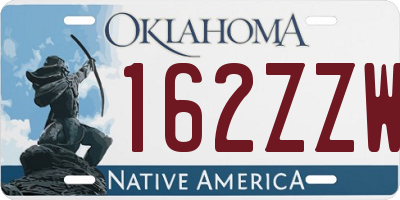 OK license plate 162ZZW