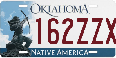 OK license plate 162ZZX