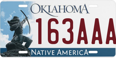 OK license plate 163AAA