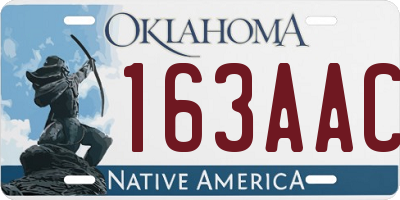 OK license plate 163AAC