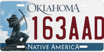 OK license plate 163AAD