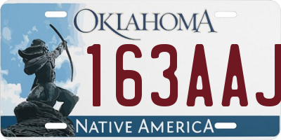 OK license plate 163AAJ