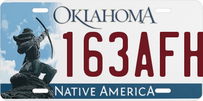 OK license plate 163AFH
