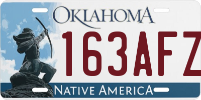 OK license plate 163AFZ