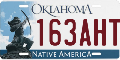 OK license plate 163AHT
