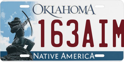 OK license plate 163AIM