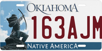 OK license plate 163AJM