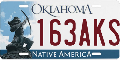 OK license plate 163AKS