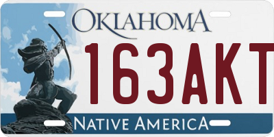 OK license plate 163AKT
