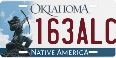 OK license plate 163ALC