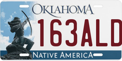 OK license plate 163ALD
