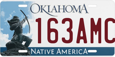 OK license plate 163AMC