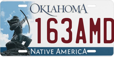 OK license plate 163AMD