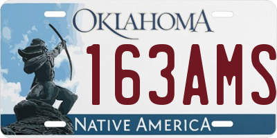 OK license plate 163AMS