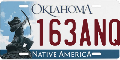 OK license plate 163ANQ