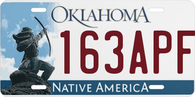 OK license plate 163APF