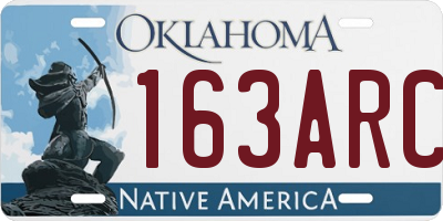 OK license plate 163ARC