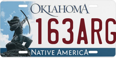 OK license plate 163ARG