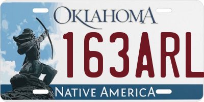 OK license plate 163ARL