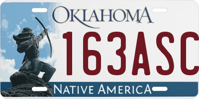 OK license plate 163ASC