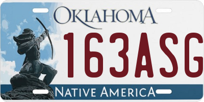 OK license plate 163ASG