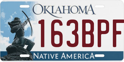 OK license plate 163BPF