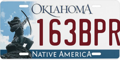 OK license plate 163BPR