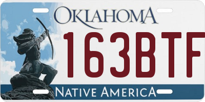 OK license plate 163BTF