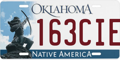 OK license plate 163CIE