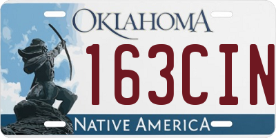 OK license plate 163CIN