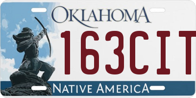 OK license plate 163CIT