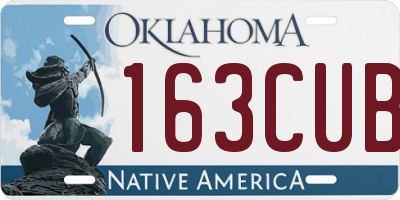 OK license plate 163CUB