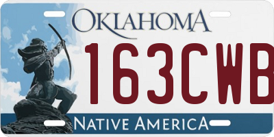 OK license plate 163CWB