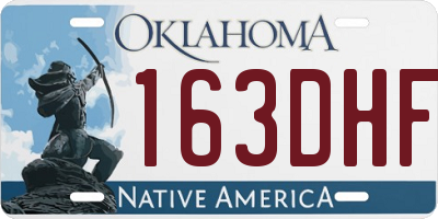 OK license plate 163DHF