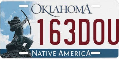 OK license plate 163DOU