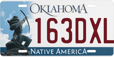 OK license plate 163DXL