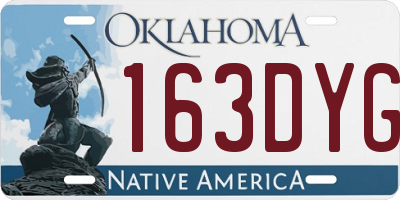 OK license plate 163DYG
