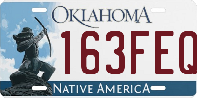 OK license plate 163FEQ