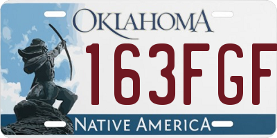 OK license plate 163FGF