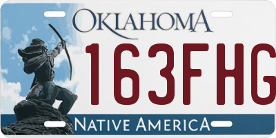 OK license plate 163FHG