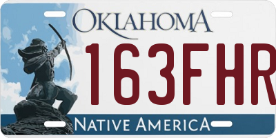 OK license plate 163FHR