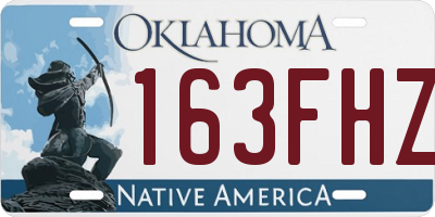 OK license plate 163FHZ