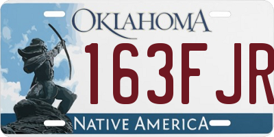 OK license plate 163FJR