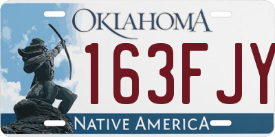 OK license plate 163FJY