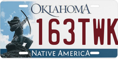 OK license plate 163TWK