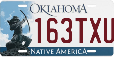 OK license plate 163TXU