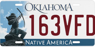 OK license plate 163VFD