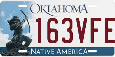OK license plate 163VFE
