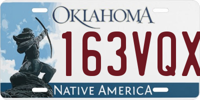 OK license plate 163VQX