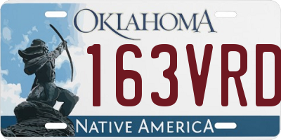 OK license plate 163VRD